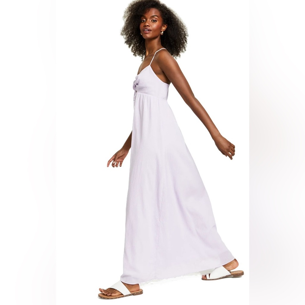 Bar III Paradise Cut-Out Criss-Cross Back Maxi‎ Dress in Lucky Lavender Size XXL